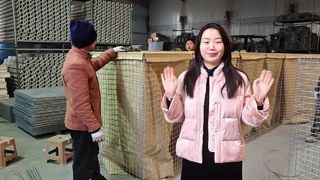 Ocynkowane bariery spawane Bariery bastionowe Ściana przeciwpowodziowa z piasku