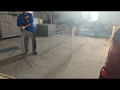 Ocynkowany, spawany gabion na obwodzie dla bariery obronnej