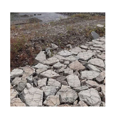 Sześciokątne kamienne klatki powlekane Pvc Gabion Reno Materac 2x1x0,5 m Odporne na erozję