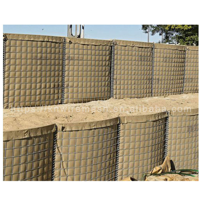 350 g cynku Aluminiowy Materiał bariery obronne spawany Gabion ściana z piaskiem / zielonego geotekstylu