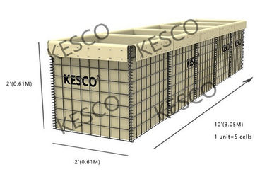HESCO MIL 5 Series Wojskowa ściana piaskowa Bariery Hesco Cynk -5% drut ze stopu aluminium