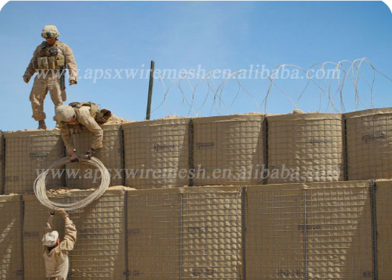 Spawana wojskowa Mil 7 Defensive Barrier Army Ściana Hesco do ochrony przeciwpowodziowej