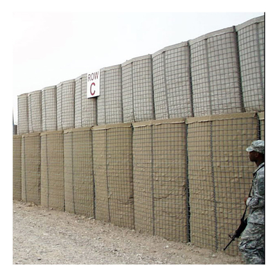 Zgalwanizowane bariery ścian piaskowych Mil3 Blast Wall For Flood Mil6 Gabion Zwojowe bariery obronne