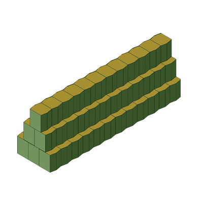 Przeciwporywanie zardzewień i powodzi z spawaną barierą Hesco Gabion Box For Defensive Barrier Support Wall