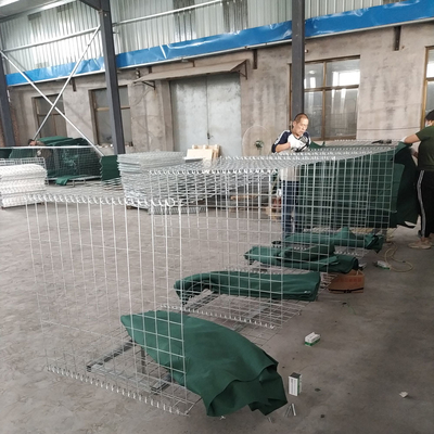 Galwanizowane spawanie antykorozyjne HESCO Obronna bariera wojskowa ściana z ciemnym zieleniem W Kanadzie