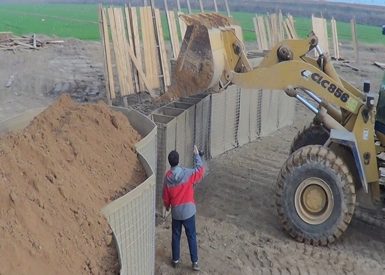 2x1x1 siatka Gabion Wysokiej Bezpieczeństwa Składane bariery wojskowe