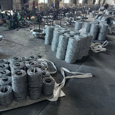 10,6 mm 500 m 25 kg/roll Galwanizowany drut kolczasty Gorąco zanurzony