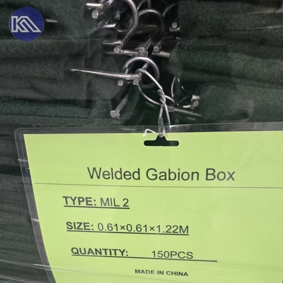Ciężki 3 cali siatka dziura Gabon Koszyk MIL1 1.37M Wysoki Hesco bariera spawana Gabon pudełko wyłożone z tkaniny geotekstylu