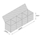 Kamienne klatki Sześciokątne pudełko gabionowe powlekane PCV Materac Reno 2x1x0,5
