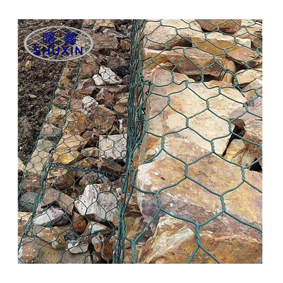 Otwór 8 * 10 cm Nachylenie rzeki Stalowe kosze gabionowe 2 * 1 * 1 m Ocynkowane tkane