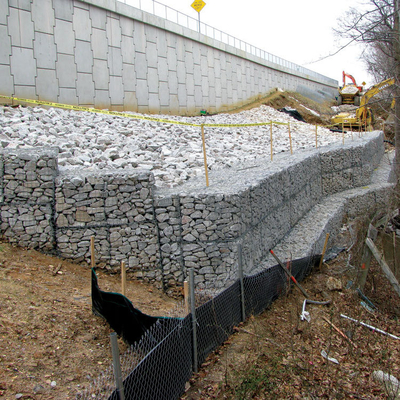 80 * 100 mm ocynkowane skrzynki gabionowe z drutu oporowego do ochrony rzek