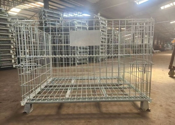 Przechowywanie w magazynie 50 * 50 Pojemnik z siatki drucianej ocynkowany ogniowo