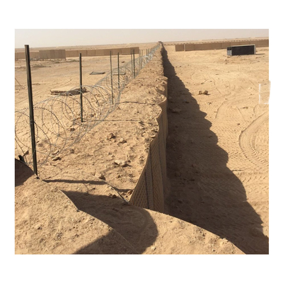 Spawany wojskowy piasek 5 mm Hesco Gabion Box Wall Army Protective