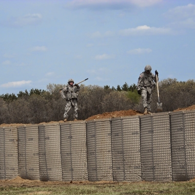 Mil 10+Mil 3 Defensywna Bariera Wojskowa Galfan Spawana Skrzynia Gabionowa Hesco