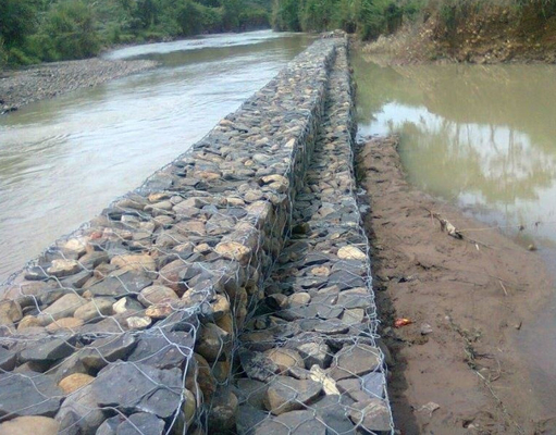 2*1*0.5M Pvc powlekany Gabion Box Galvanized Heavy Duty Mesh