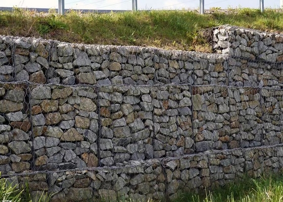 Galfan powlekany wzmocniony gabionowy siatka do wsparcia nachylenia i fundamenty grobowca wsparcia
