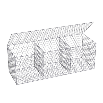 Kamienne wypełnienie 4*1*1m Pvc powlekany Gabion Box Galvanized Woven Mesh