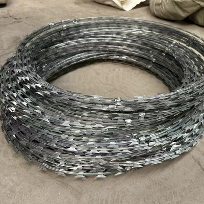 Galwanizowane Concertina Razor Wire Cross Coil Double Loops