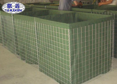 1 * 1 * 1 m Bariery obronne Zieleń wojskowa Spawany gabion Hesco Mlilatary Use Bastion