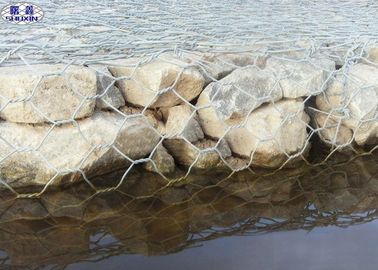 Gruby kamień gabion mur oporowy ocynkowany z sześciokątną cechą ekologiczny