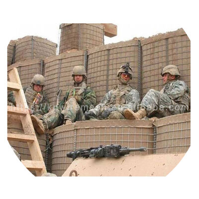 Zgalwanizowane bariery ścian piaskowych Mil3 Blast Wall For Flood Mil6 Gabion Zwojowe bariery obronne
