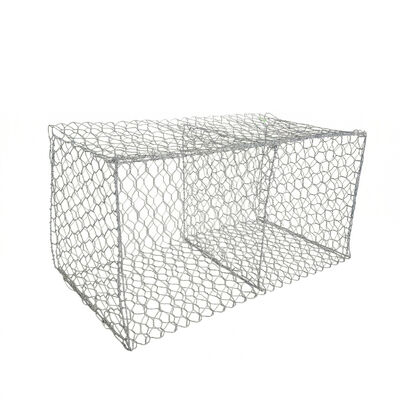 Sprzedaż hurtowa pudełka z gabionu z tkaniny z PVC 80x100mm Hexagonal Galfan Galvanized Gabion Basket
