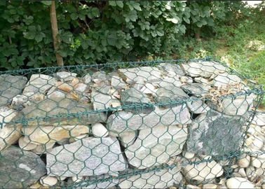 Sześciokątny mur oporowy z koszem skalnym, ocynkowana konstrukcja z gabionów ocynkowanych