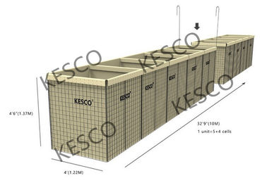 Hesco Bastion Barrier Kontrola barier przeciwpowodziowych Mil 8 Wojskowa ściana piaskowa