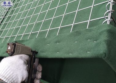 Wojskowa bariera Hesco ze stali ocynkowanej, piasek, siatka 3 