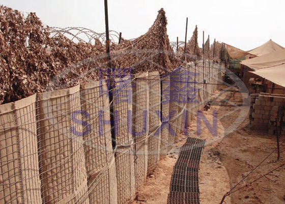 Ochrona wojskowa Ocynkowana siatka druciana Hesco Blast Walls Standardowy rozmiar
