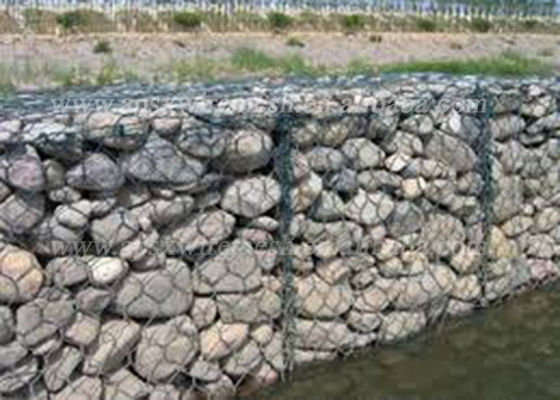 Hexagon Ciężko Gi Gabion Podwójnie skręcony zapobiegający łamaniu skał