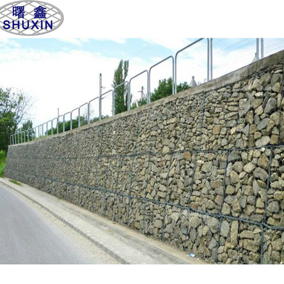 Ocynkowane siatki gabionowe z drutu ocynkowanego Siatka 8 * 10 cm do ochrony kanału rzecznego
